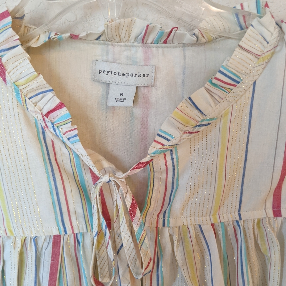 NEW Blouse Peyton & Parker Ruffle Sleeve Blouse Top sz. M NWT - Picture 5 of 7